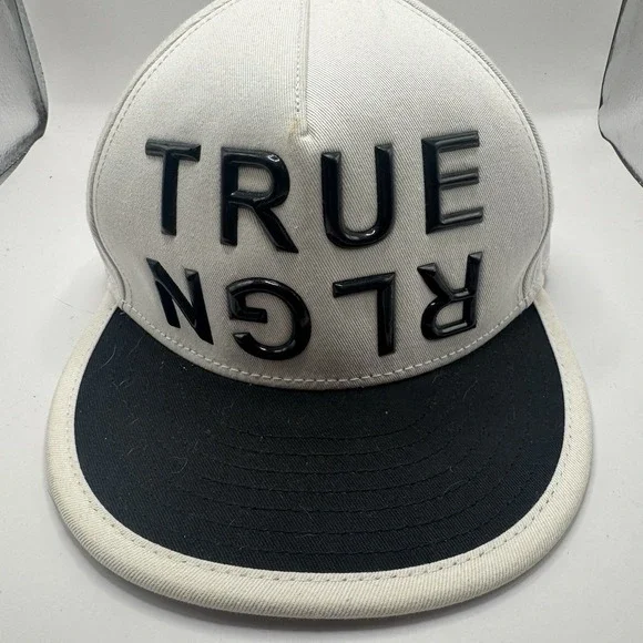 True Religion Adjustable White /Black Hat Cap SnapBack - Picture 1 of 7